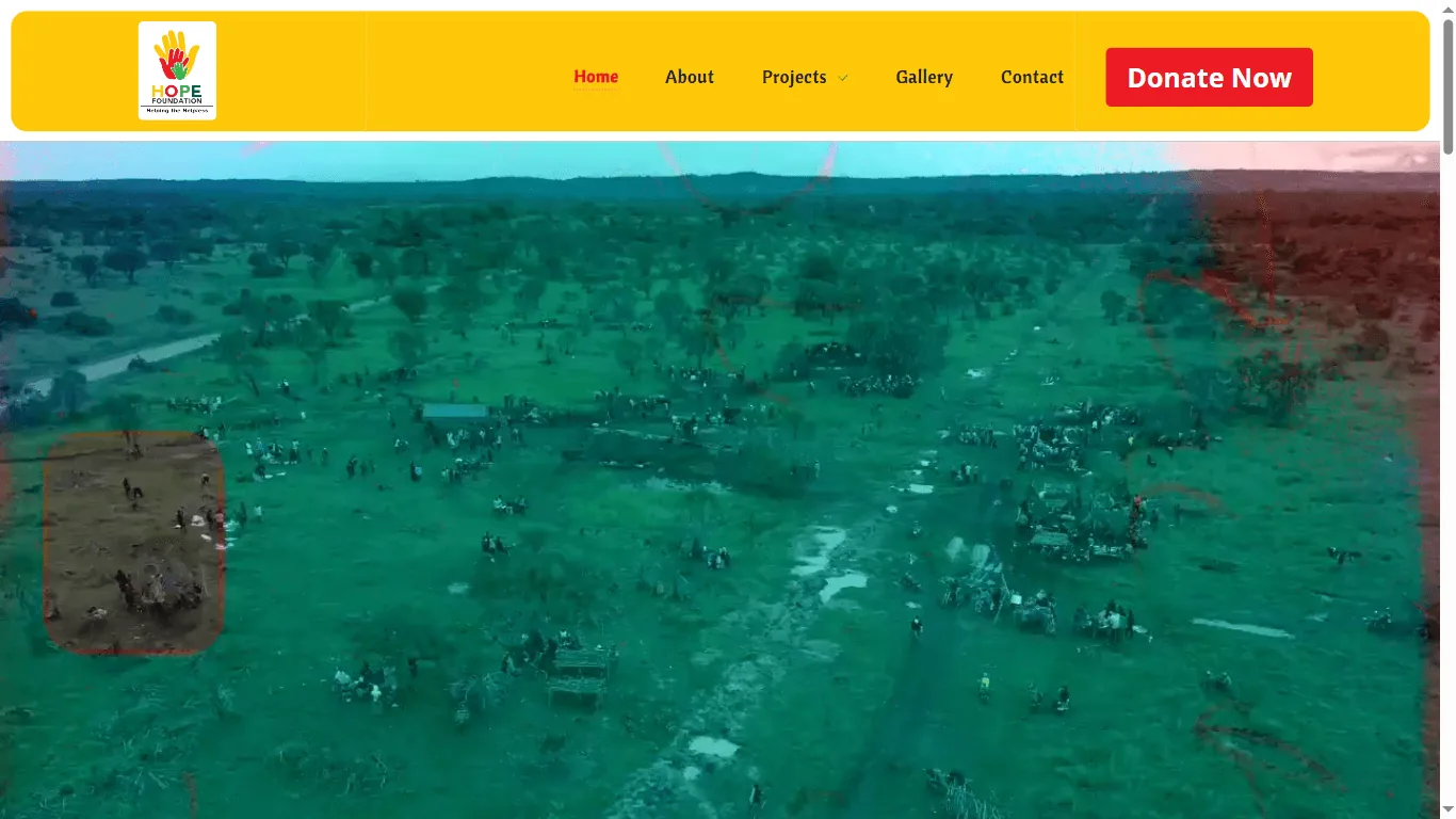 Hope Foundation — a live website we designed and built